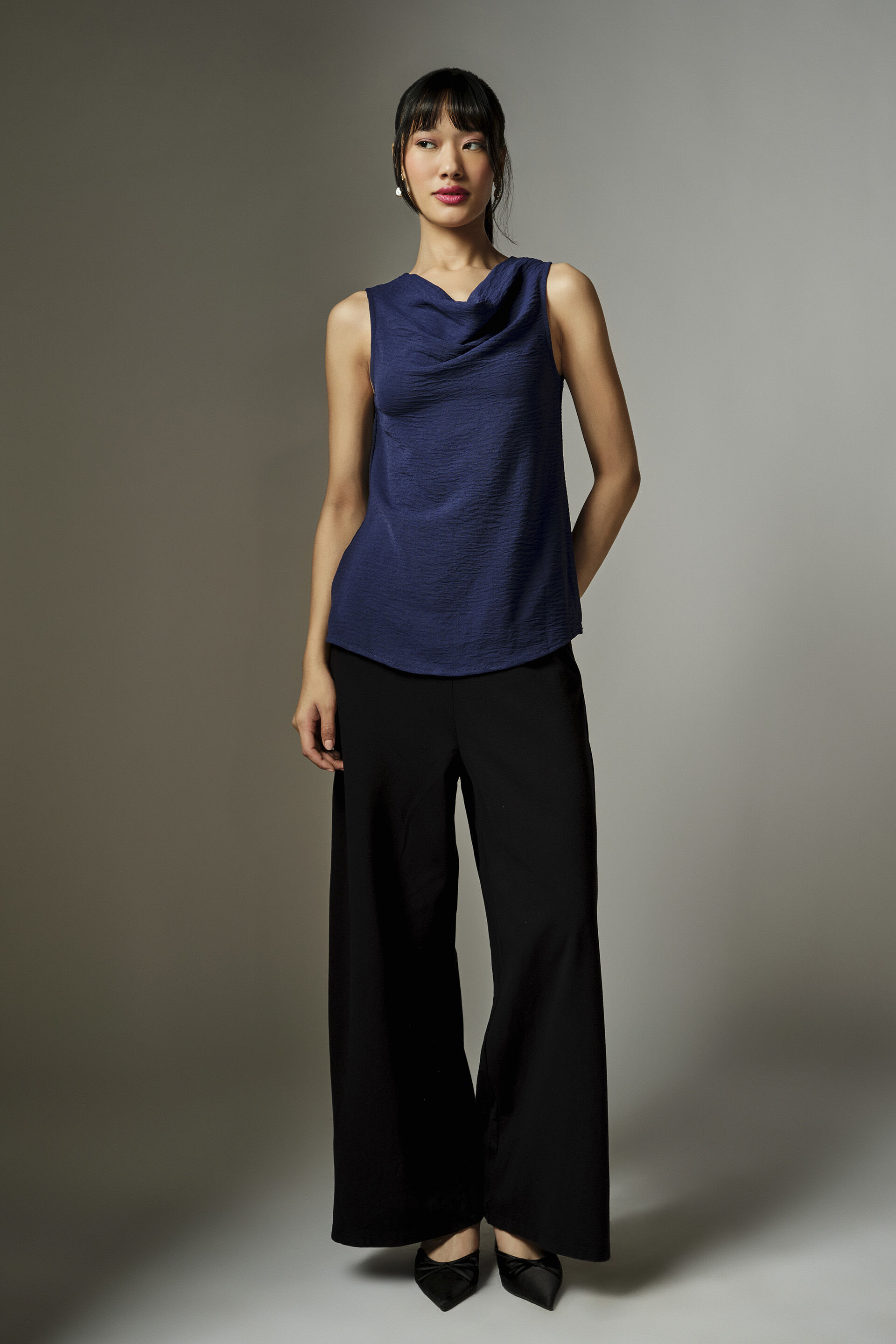 Liza Navy Top, Navy, image 4